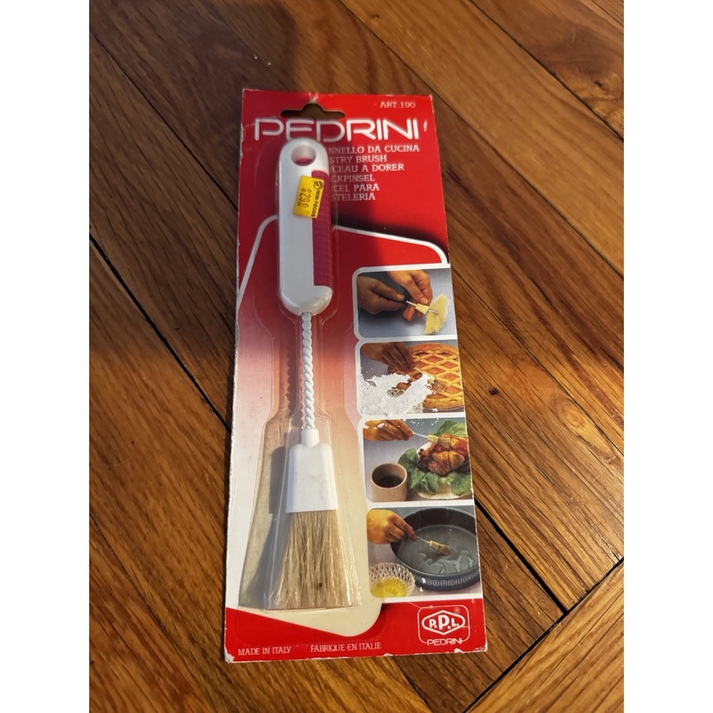Vintage Pedrini Pastry Brush Italy Made New Sealed‎ In Pack 80s/90s NOS